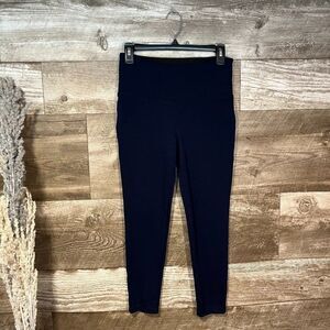 Ralph Lauren navy pull on high waisted pants - S